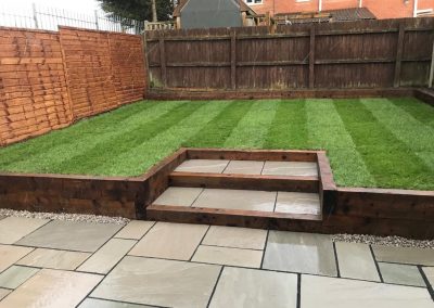 Grass installation and patios Evergreen Landscapes